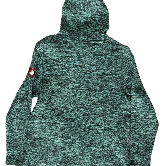 Canada Weather Gear Women M Goose Design Green Hooded Thick Heavy Sweatshirt - Picture 4 of 4
